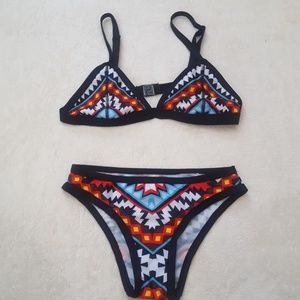 Aztec two piece bathing suit